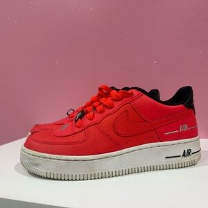 Nike Red and Black Air Forces